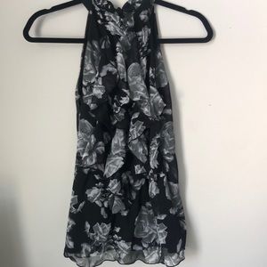 Black / Grey Floral Work Top😍